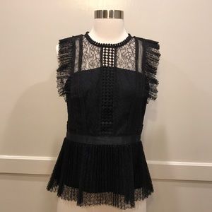 Heartloom Lace Tiered Peplum Blouse